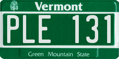 VT license plate PLE131
