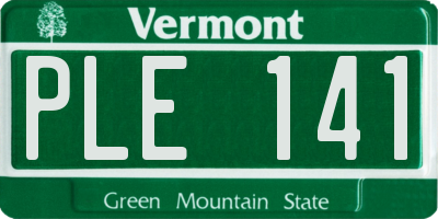 VT license plate PLE141
