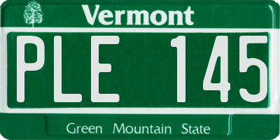 VT license plate PLE145