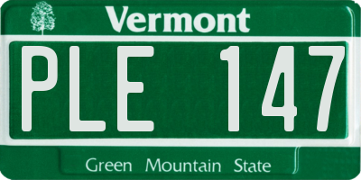 VT license plate PLE147