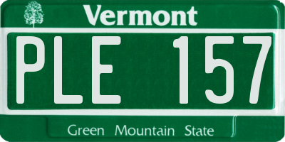 VT license plate PLE157
