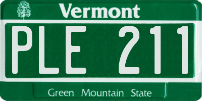 VT license plate PLE211