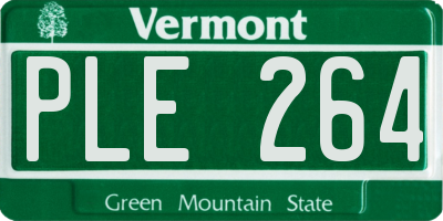 VT license plate PLE264