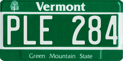 VT license plate PLE284