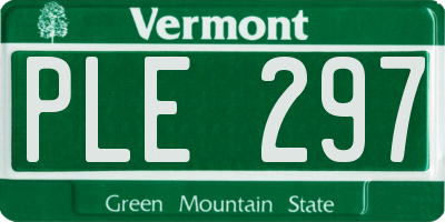 VT license plate PLE297