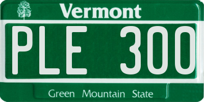 VT license plate PLE300
