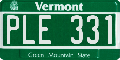 VT license plate PLE331