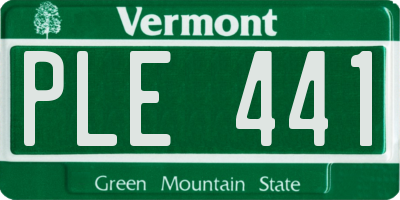 VT license plate PLE441