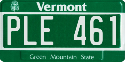 VT license plate PLE461