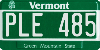 VT license plate PLE485
