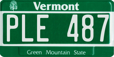 VT license plate PLE487