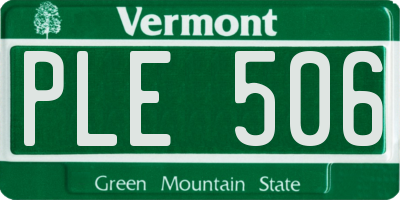 VT license plate PLE506
