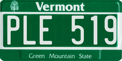 VT license plate PLE519