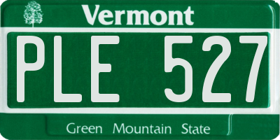 VT license plate PLE527