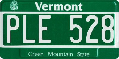 VT license plate PLE528