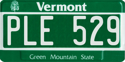 VT license plate PLE529