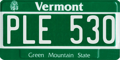 VT license plate PLE530