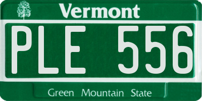 VT license plate PLE556