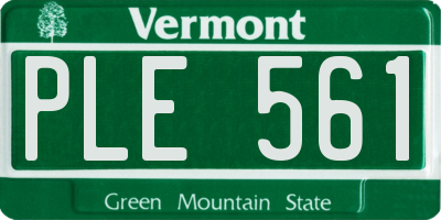 VT license plate PLE561
