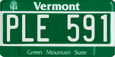 VT license plate PLE591