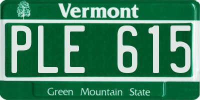 VT license plate PLE615