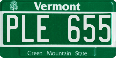 VT license plate PLE655