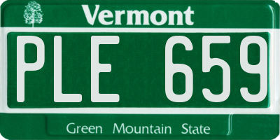 VT license plate PLE659