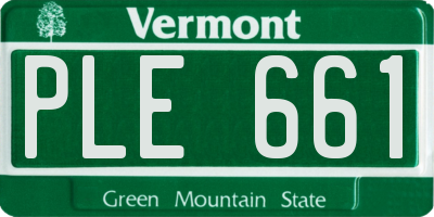 VT license plate PLE661