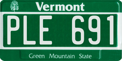 VT license plate PLE691