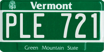 VT license plate PLE721