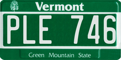 VT license plate PLE746