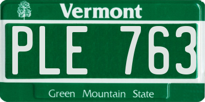 VT license plate PLE763