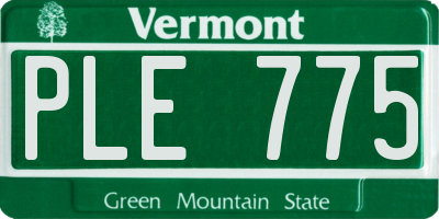 VT license plate PLE775