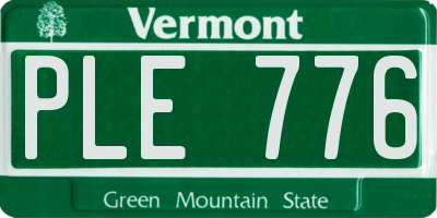 VT license plate PLE776