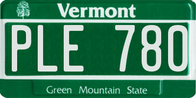 VT license plate PLE780