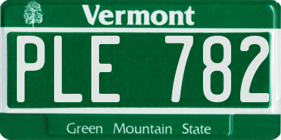 VT license plate PLE782