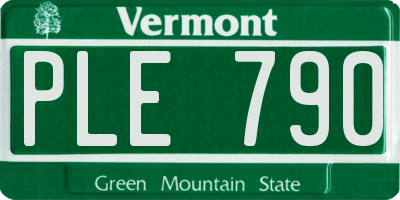 VT license plate PLE790