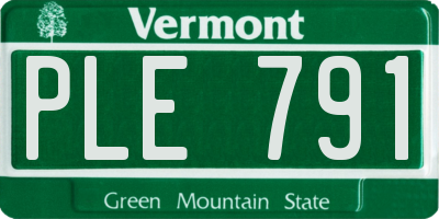 VT license plate PLE791