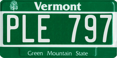VT license plate PLE797