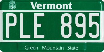 VT license plate PLE895