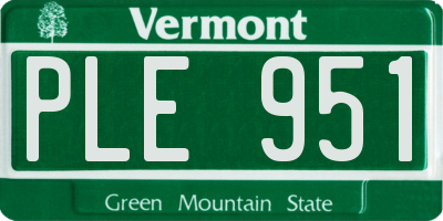 VT license plate PLE951