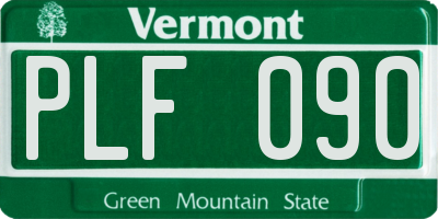 VT license plate PLF090
