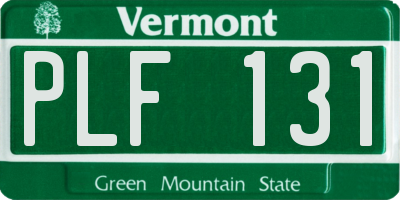 VT license plate PLF131