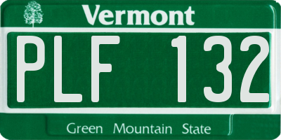 VT license plate PLF132