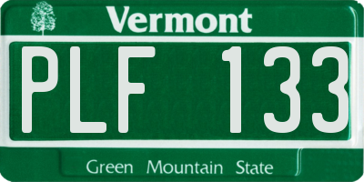 VT license plate PLF133