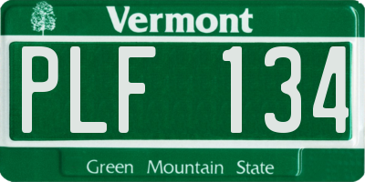 VT license plate PLF134
