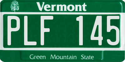 VT license plate PLF145