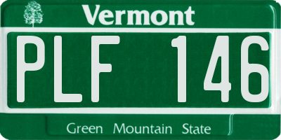 VT license plate PLF146