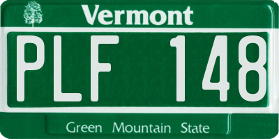VT license plate PLF148