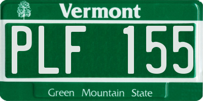 VT license plate PLF155
